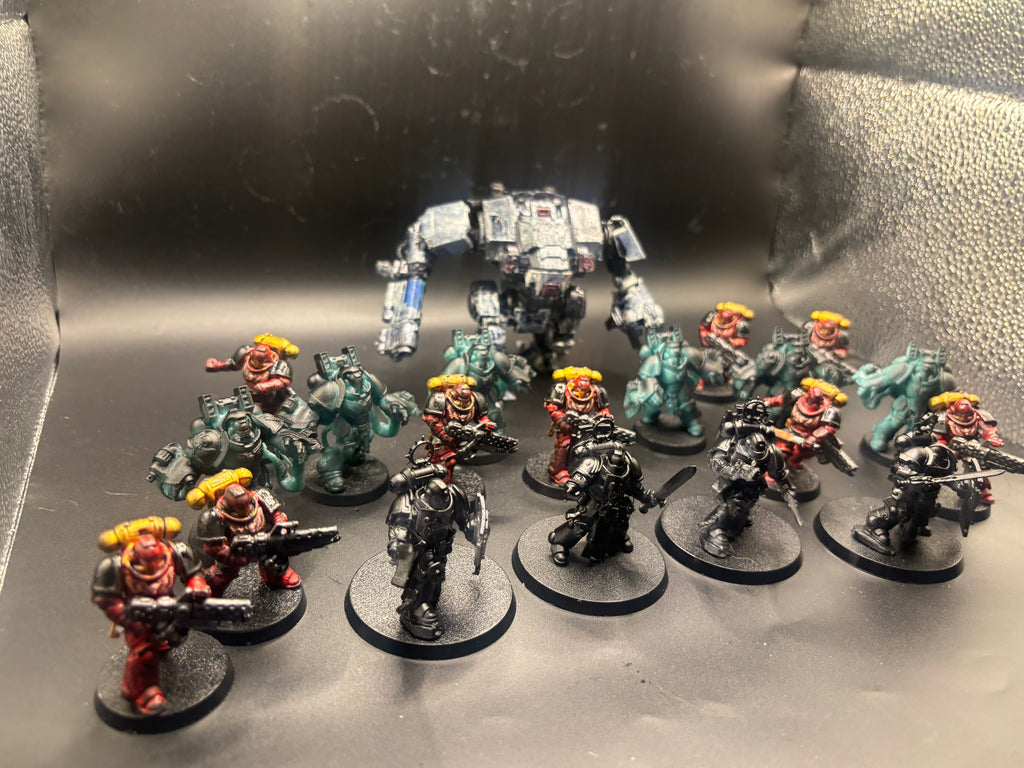Black Templar / Space Crusader Resin Army Lot – Dreadnought, Veterans & Heavy Infantry